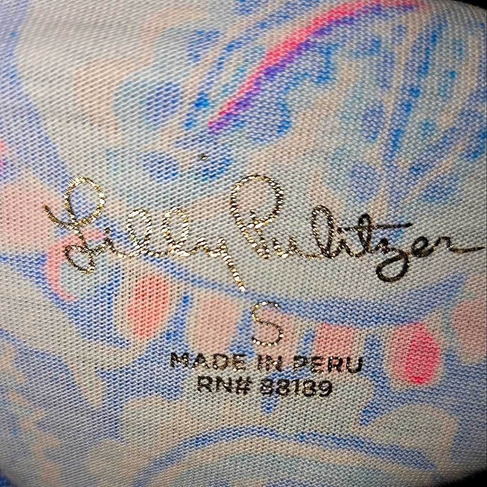 Lilly Pulitzer Kimi T-Shirt Dress Fish Kiss Zanzibar Blue Small Resort Summer - Picture 6 of 9